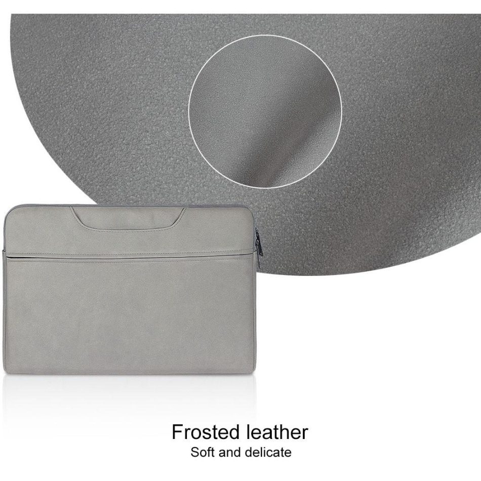 Waterproof Portable One-shoulder Handbag for 14.1 Laptops with Hidden Zipper and Suitcase Belt - Dark Gray - Image 14