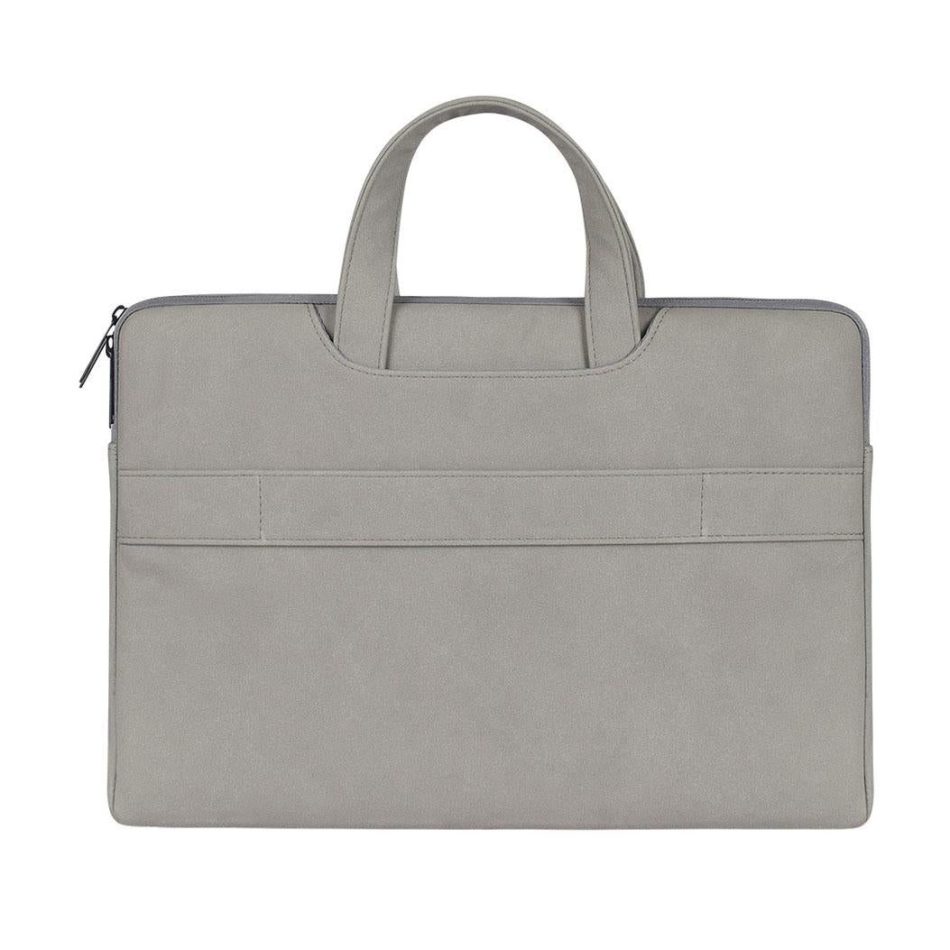 Waterproof Portable One-shoulder Handbag for 15.6 Laptops with Hidden Zipper and Suitcase Belt - Dark Gray - Image 14