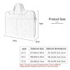 Waterproof Portable One-shoulder Handbag for 14.1 Laptops with Magic Stick & Suitcase Belt - Pu Leather Zipper Hidden Strap - Dark Gray - Image 4