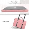Waterproof Portable One-shoulder Handbag for 14.1 Laptops with Magic Stick & Suitcase Belt - Pu Leather Zipper Hidden Strap - Dark Gray - Image 14