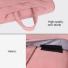 Waterproof Portable One-shoulder Handbag for 14.1 Laptops with Magic Stick & Suitcase Belt - Pu Leather Zipper Hidden Strap - Dark Gray - Image 15