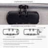 Waterproof Multi-layer Laptop Bag with Password Lock - Grey - Image 5