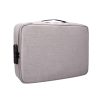 Waterproof Multi-layer Laptop Bag with Password Lock - Grey - Image 7