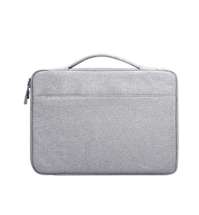 Waterproof Oxford Cloth Laptop Handbag With Trolley Strap - Grey