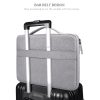 Waterproof Oxford Cloth Laptop Handbag With Trolley Strap - Grey - Image 3