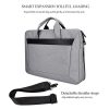 Expandable Laptop Bag - Waterproof Oxford Cloth Detachable Shoulder Strap - Grey - Image 9
