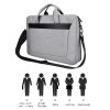 Expandable Laptop Bag - Waterproof Oxford Cloth Detachable Shoulder Strap - Grey - Image 10
