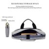 Expandable Laptop Bag - Waterproof Oxford Cloth Detachable Shoulder Strap - Grey - Image 13