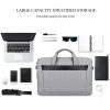 Expandable Laptop Bag - Waterproof Oxford Cloth Detachable Shoulder Strap - Grey - Image 14