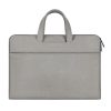 Waterproof Portable One-Shoulder Handbag For 13.3 Laptops With Hidden Zipper And Suitcase Belt - Light Grey - Image 3