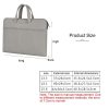 Waterproof Portable One-Shoulder Handbag For 13.3 Laptops With Hidden Zipper And Suitcase Belt - Light Grey - Image 6
