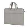 Waterproof Portable One-Shoulder Handbag For 13.3 Laptops With Hidden Zipper And Suitcase Belt - Light Grey - Image 8