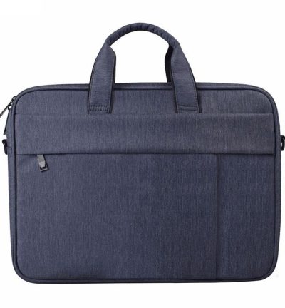 13.3 Inch Waterproof Anti-theft One-shoulder Handbag with Suitcase Belt - Navy Blue