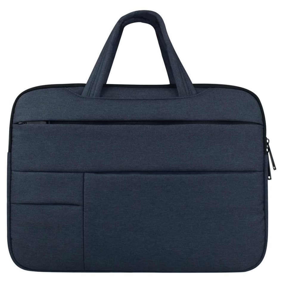 14 Inch Laptop Tablet Bag With Multiple Pockets And Soft Handle - Navy Blue - Image 2