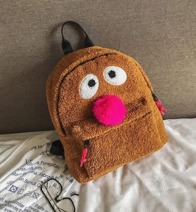 Girls' Plush Bird Backpack - Compact and Cute