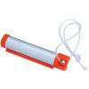 6x Funky Luggage Cylinder Tag Rollout Label for Address Details - Silver/Orange - Image 3