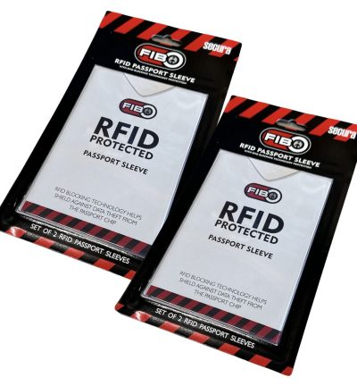 2x RFID Blocking Sleeve Secure Passport ID Protector Anti Thief Scan - White
