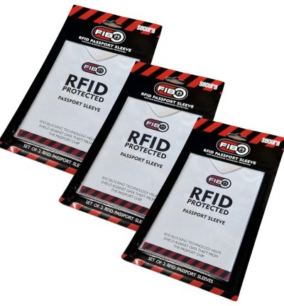 3x RFID Blocking Sleeve Secure Passport ID Protector Anti Thief Scan - White