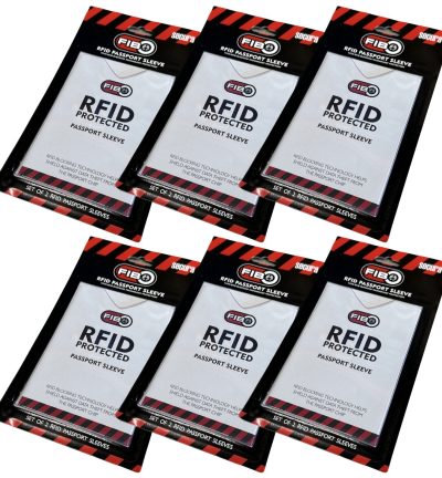 6x RFID Blocking Sleeve Secure Passport ID Protector Anti Thief Scan - White