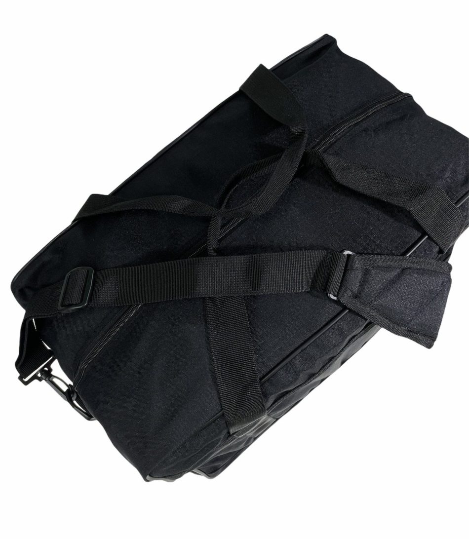 44L Foldable Duffel Bag Gym Sports Luggage Travel Foldaway School Bags - Black - Image 3