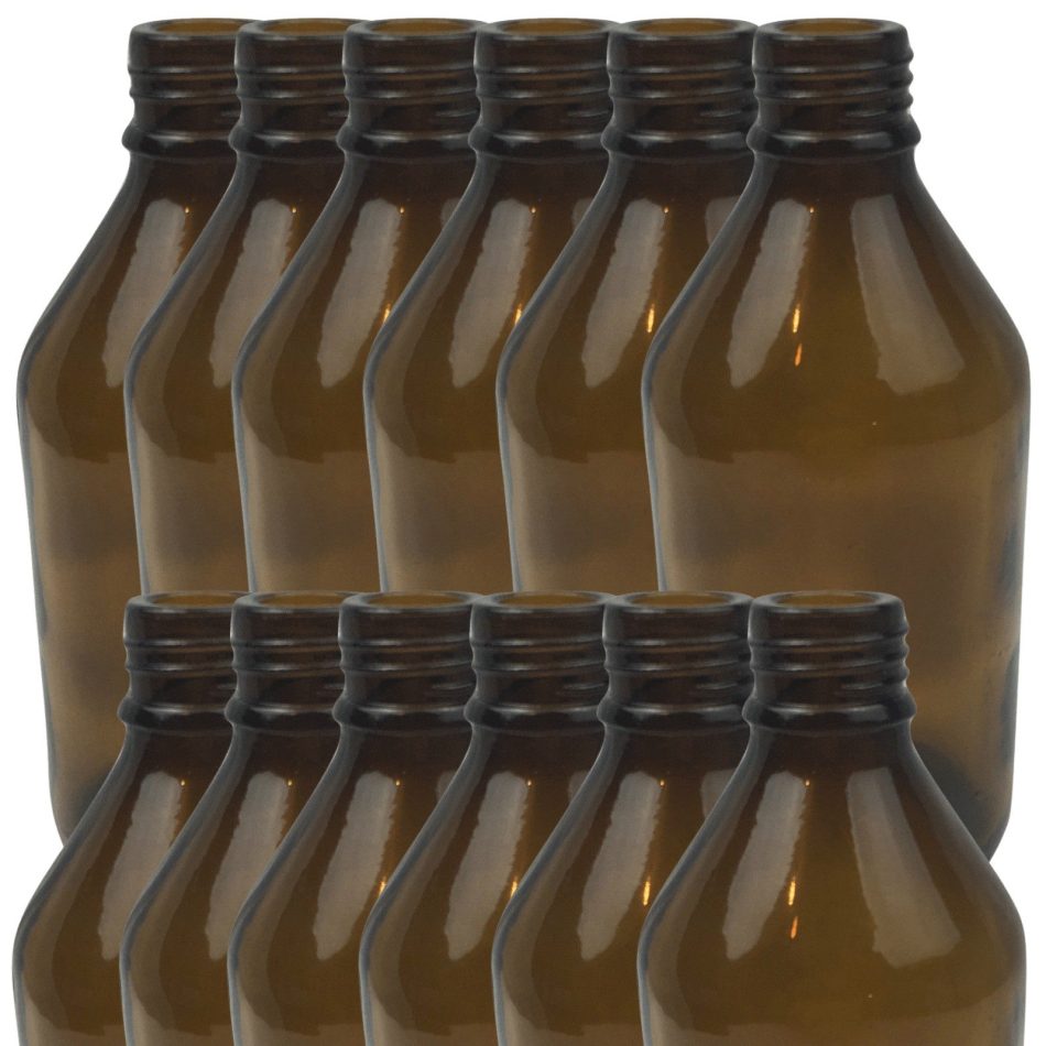 12x 600ml Amber Glass Bottle Cosmetic Essential Oil General Purpose Storage - Image 2