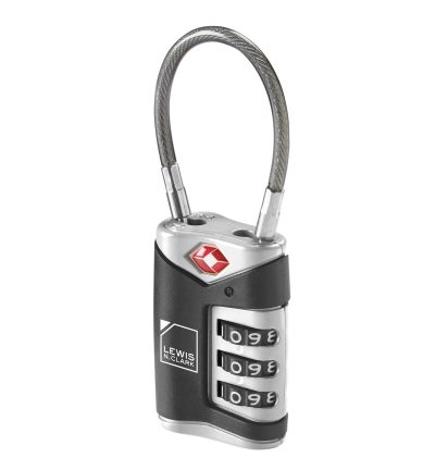 Lewis N. Clark TSA Approved Easy Set Combination Luggage Lock w Steel Cable