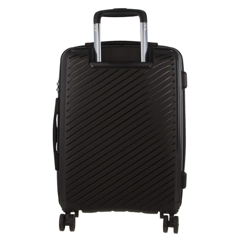 Pierre Cardin Inspired Milleni Cabin Luggage Bag Travel Carry On Suitcase 54cm (39L) - Black - Image 4