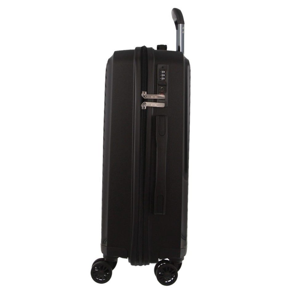 Pierre Cardin Inspired Milleni Cabin Luggage Bag Travel Carry On Suitcase 54cm (39L) - Black - Image 5