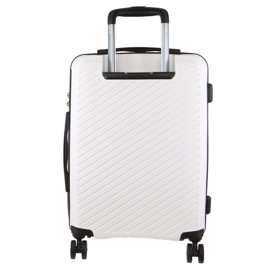Pierre Cardin Inspired Milleni Cabin Luggage Bag Travel Carry On Suitcase 54cm (39L) - White - Image 6