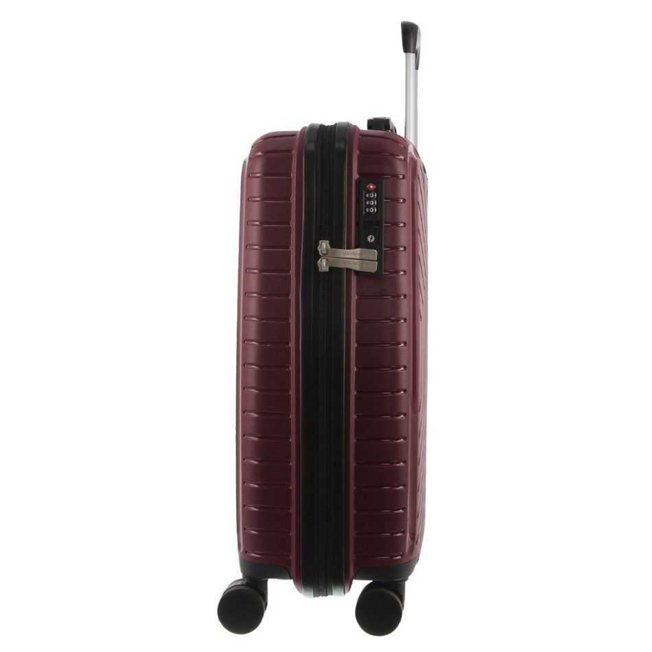 Pierre Cardin 53cm Cabin Hard-Shell Suitcase Travel Luggage Bag - Burgundy - Image 5