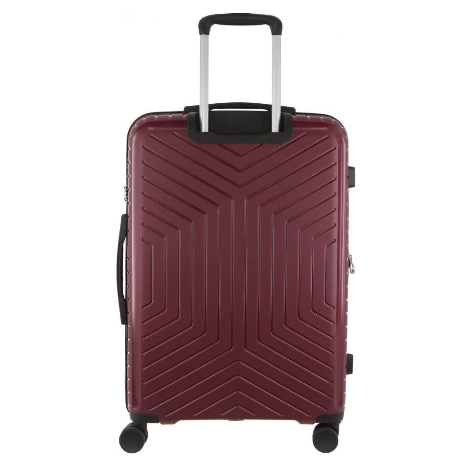 Pierre Cardin 76cm Large Hard-Shell Suitcase Travel Luggage Bag - Burgundy - Image 3