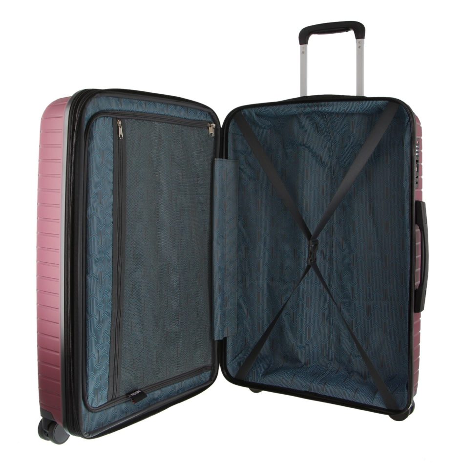 Pierre Cardin 76cm Large Hard-Shell Suitcase Travel Luggage Bag - Burgundy - Image 4