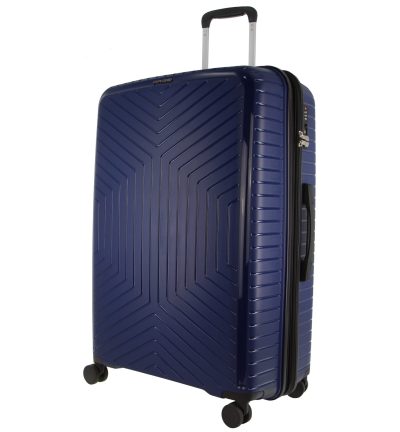 Pierre Cardin 65cm Medium Hard-Shell Suitcase Travel Luggage Bag - Navy