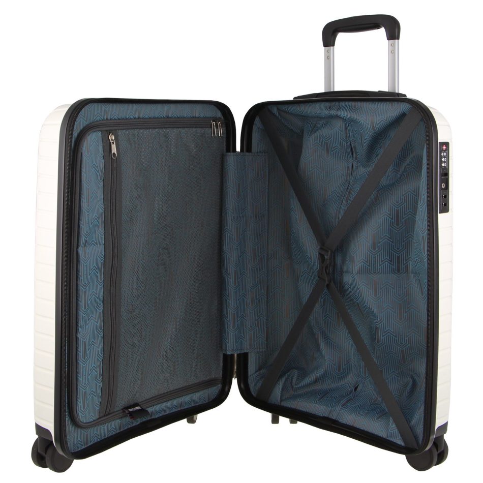 Pierre Cardin 65cm Medium Hard-Shell Suitcase Travel Luggage Bag - White - Image 4