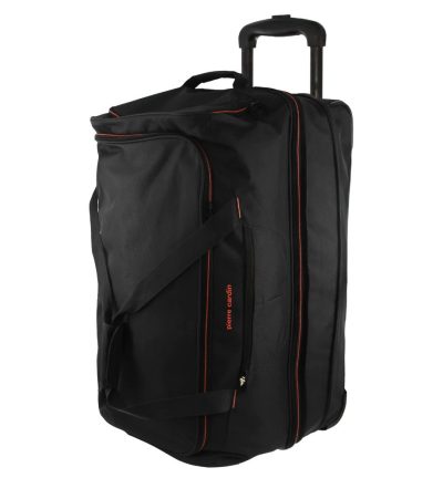 Pierre Cardin Trolley Bag Large Soft Travel Luggage Wheeled Duffle 82cm - Black