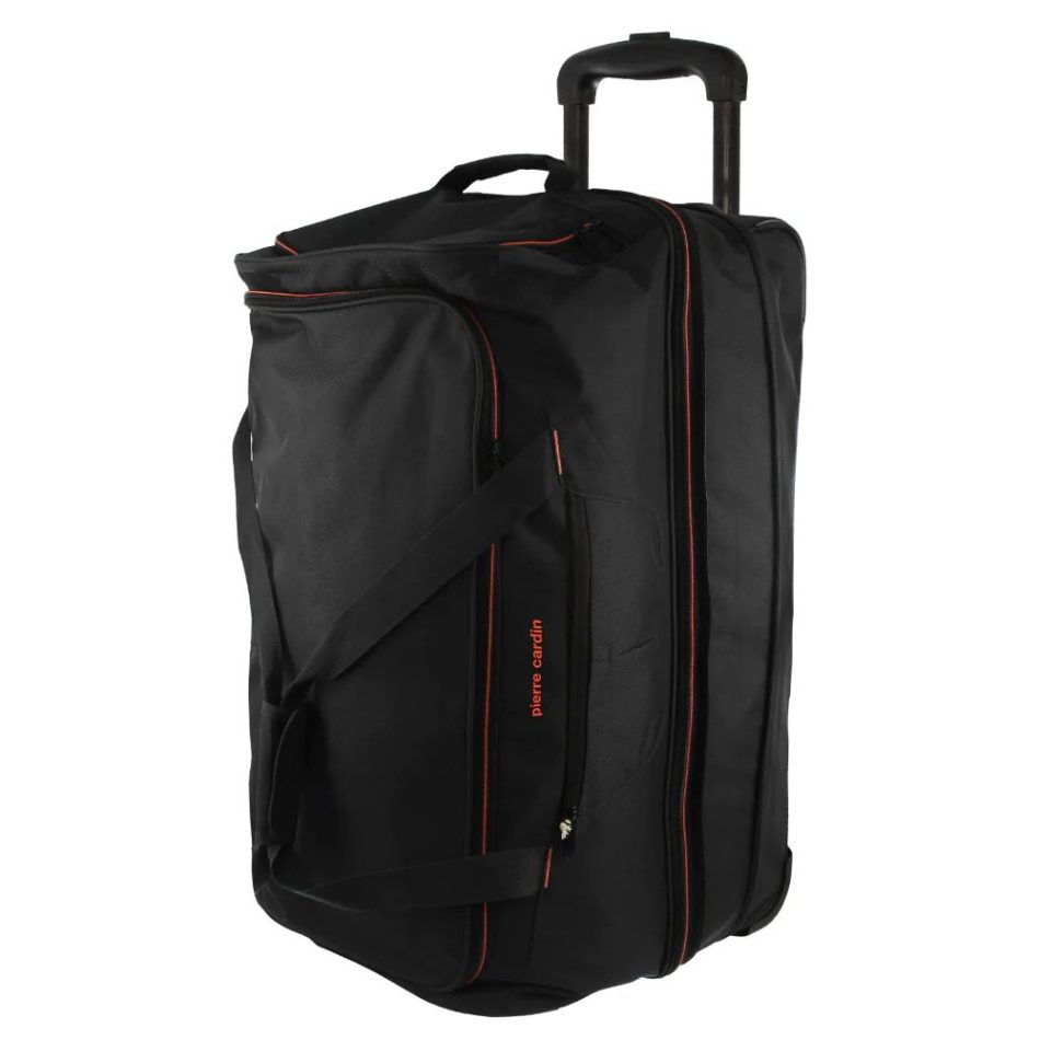 Pierre Cardin Trolley Bag Large Soft Travel Luggage Wheeled Duffle 82cm - Black - Image 2