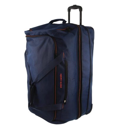 Pierre Cardin Trolley Bag Large Soft Travel Luggage Wheeled Duffle 82 Cm - Navy