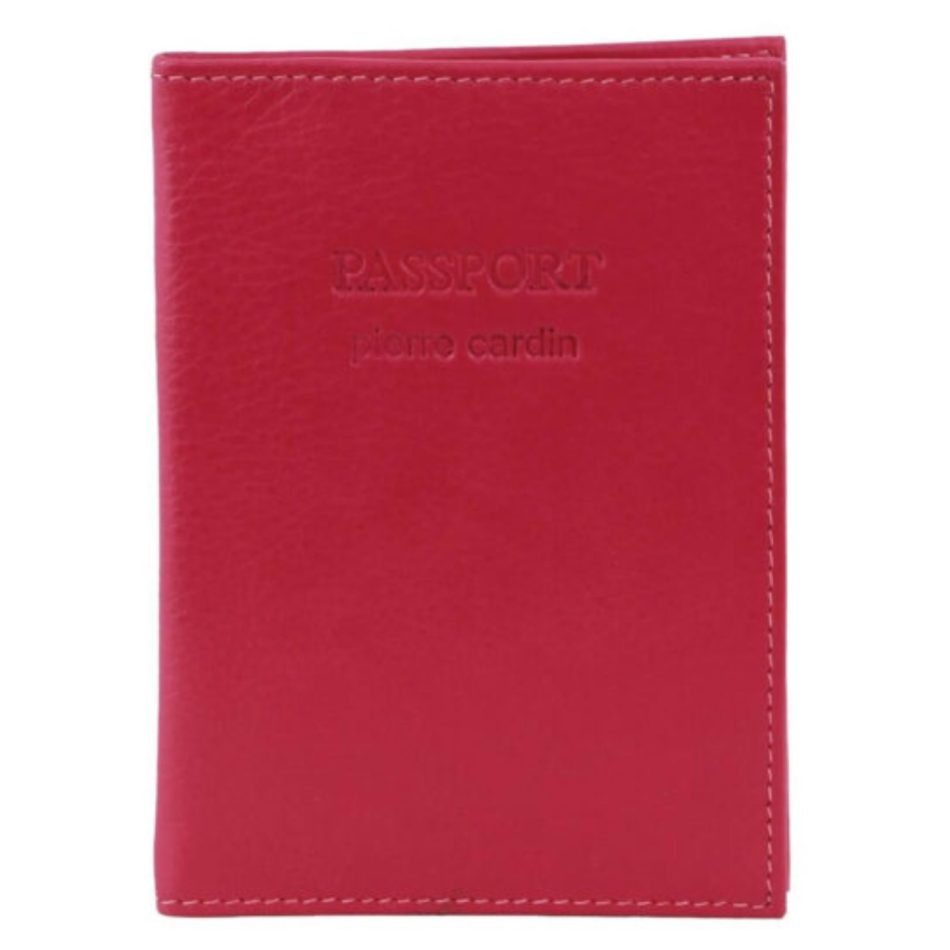 Pierre Cardin Slim Leather Passport Wallet Holder RFID Case Cover - Fuschia - Image 2