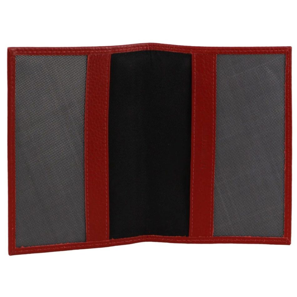 Pierre Cardin Slim Leather Passport Wallet Holder RFID Case Cover - Red - Image 3