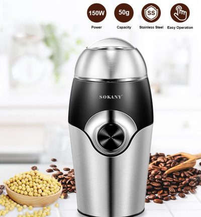 Sokany Electric Coffee Grinder Stainless Steel Blades