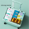Foldable Rolling Storage Cart with Telescopic Handle - Large Capacity, Portable Utility Box  45L Green - Image 4