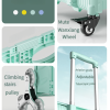 Foldable Rolling Storage Cart with Telescopic Handle - Large Capacity, Portable Utility Box  45L Green - Image 5