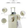 Smart Carry-On Luggage with Cup Holder & USB Charging Port - White Color Spinner Suitcase for Travel Convenience  24 inch - Image 2