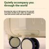 Smart Carry-On Luggage with Cup Holder & USB Charging Port - Black Color Spinner Suitcase for Travel Convenience  24 inch - Image 3