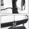 Clear PVC Shoulder Bag - Transparent Travel and Stadium-Approved Tote with Zipper(Pink) - Image 4