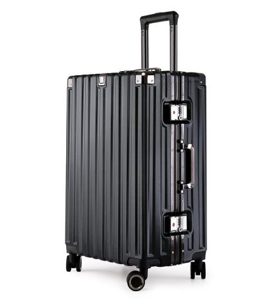 Aluminum Alloy Hard-Shell Suitcase with TSA Lock -20" Spinner Luggage in Black
