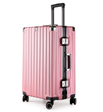 Aluminum Alloy Hard-Shell Suitcase with TSA Lock -20" Spinner Luggage in Pink