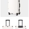 Aluminum Alloy Hard-Shell Suitcase with TSA Lock -20" Spinner Luggage in White - Image 2