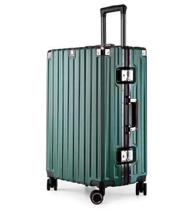 Aluminum Alloy Hard-Shell Suitcase with TSA Lock -22" Spinner Luggage in Green