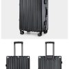 Aluminum Alloy Hard-Shell Suitcase with TSA Lock -22" Spinner Luggage in Black - Image 2